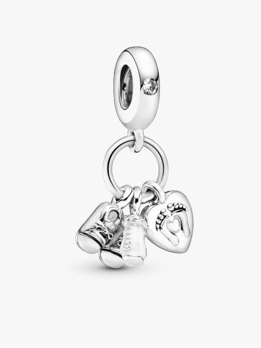 Pandora, baby bottle & shoes dangle charm